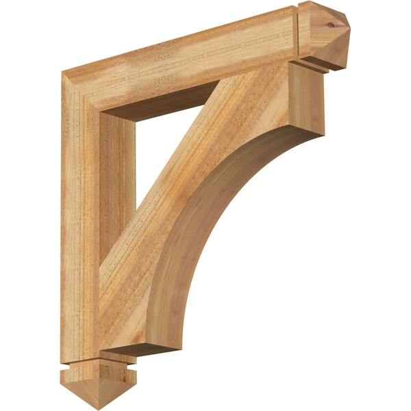 Ekena Millwork Westlake Arts & Crafts Rough Sawn Bracket, Western Red Cedar, 4"W x 26"D x 26"H BKT04X26X26WTL03RWR - main